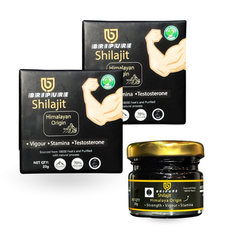 Combo of Bripure Original Pure Himalayan Shilajit/Shilajeet Resin,(20g + 20g) - Helps in Boost Stamina,Muscle Recovery and Increase Strength For Men & Women | Lab Report Contains (Pack Of 2)